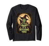 Witching Time Halloween, Spooky Witch, Magic Cauldron, Scary Long Sleeve T-Shirt