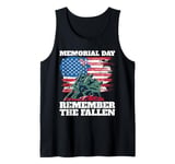 Memorial Day Remember the Fallen USA Flag Tank Top