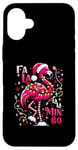 Coque pour iPhone 16 Plus Fa LaLa Mingo Flamingo Sapin de Noël Tropical Christmas Lights