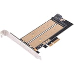 SilverStone SST-ECM22 - SuperSpeed Carte PCI-E Express x4 vers M.2 (NGFF) et SATA vers M.2, Refroidissement supérieur, Prend en charge les SSD M.2 jusqu'à 110 mm de long