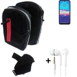  Holster / Shoulder + earphones for Motorola Moto E6i Bag Extra Belt Case