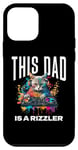 Coque pour iPhone 12 mini This Dad Has Rizz Cool DJ Cat Rizzler Dad Father's Day 2024