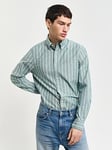 GANT Slim Fit Oxford Long Sleeve Shirt - Green, Green, Size Xl, Men