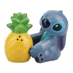 Stitch and Ananas Salière et poivrière en céramique sous licence officielle Disney Lilo & Stitch pour décoration de cuisine et d'intérieur, cadeau de pendaison de crémaillère Paladone