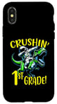 Coque pour iPhone X/XS Motif « I Crushed 1st Grade Astronaute on a T Rex School »