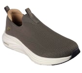 Skechers Homme Mousse à Vapeur Covert Baskets, Tricot Olive, 39.5 EU