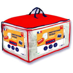 Pack Protection : Couette 220x240 cm + Taie d'oreiller + 1 Protège oreiller