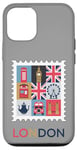 iPhone 12/12 Pro London Stamp with Iconic Landmarks - London Souvenir Case