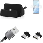 Docking Station for Oppo Reno8 Lite 5G + USB-Typ C und Micro-USB Connector