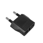 Prises électriques EU,adaptateur secteur de voyage américain,convertisseur de prise,noir et blanc,4.0mm,4.8mm,États-Unis vers UE,Canada,Brésil,1PC - Type 4.0mm black