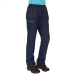 Regatta Womens/Ladies Pack It Lightweight Waterproof Overtrousers - Navy - Size Small