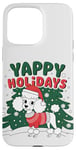 iPhone 15 Pro Max White Poodle Cute Christmas Poodle Dog Lover Yappy Holidays Case