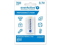 Everactive Uppladdningsbart Batteri 16340 3,7 V Li-Ion 700 Mah Micro Usb