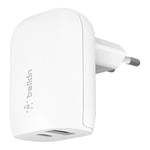 Belkin Chargeur secteur 32 W, 2 ports USB-C et USB-A (pour Samsung Galaxy S23, S22, Ultra, Plus, iPad Pro, iPad Air, Pixel, Note 20, iPhone 14, iPhone 13, iPhone 12 et autres)