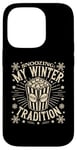 Coque pour iPhone 14 Pro Movie Lovers Snoozing: My Winter Tradition Retro Humour