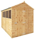 Mercia Shiplap 4 Glazed Windows Apex Shed - 10 x 6ft