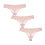 CHENGWJ Lot de 3 strings en coton pour femme - Taille basse