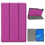 Lenovo Tab M10 FHD Plus durable tri-fold leather case - Purple