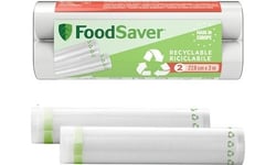 Pack de 2 rouleaux de mise sous vide recyclables Foodsaver FSRE2802X01 28 cm x 3 m