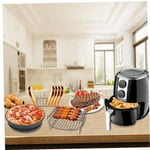 Ensemble d'accessoires d'Air Fryer comprenant un rack de cuisson 8 pouces support métallique une pince anti-chaude œ et vapeur 6pcs