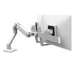 Ergotron HX Desk Dual Monitor Arm - Kit de Montage (poignée, Bras articulé, Fixation par Pince pour Bureau, Montage par Passe-câble, 2 pivots, matériel de Fixation, charnière, Port d'extension) pour