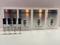 4x PACO RABANNE PHANTOM EAU DE TOILETTE SPRAY 1.5ML NEW