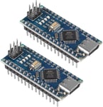 2 Pièces Nano ATmega Modèle 328P Carte de Module de Contrôleur de Connexion Type-C Compatible avec Les Projets Arduino IDE