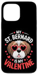 iPhone 13 Pro Max St Bernard My Valentines Hearts Day Dog Mom Dad Case