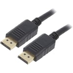 Cable DisplayPort 1.2 male des deux cotes 1.8m noir