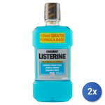 2x Listerine Mouthwash 500 Ml Coolmint Blue