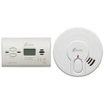 Kidde 7DCO Carbon Monoxide Alarm (replaceable batteries) Digital Display 10 Year Sensor and Warranty with Kidde 29 Optical Smoke Alarm