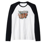 Stylish Thumb Up Look for Modern Costume and Thumbs up Fans Raglan Baseball Tee