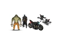 Batman Batcycle With 10 Cm Killer Croc & Batman