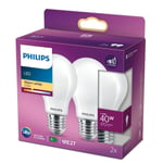 Philips LED Classic - E27 - 2 stk - 4.5 W - 470 Lumen