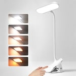 Lampe de Bureau led sans Fil, Lampe de Chevet Tactile 5 Couleurs&5 Intensité Réglables Lampe led Cou Flexible 360°, Lampe de Lecture Lampe Liseuse