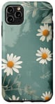 Coque pour iPhone 11 Pro Max Fleurs sauvages bohème botaniques vert sauge