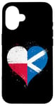 iPhone 16 Heart for Half Polish Half Scottish A Poland Scotland Flag Case