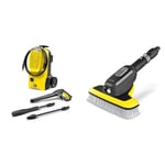 Bundle of Kärcher K 5 Classic Pressure Washer + Kärcher WB 7 Plus 3-in-1 Corded Electric Wash Brush, 3 Functions: Foam Jet, High-Pressure Flat Spray Nozzle, Soft Brush