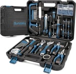 Malette à Outils 148 Pièces Boîte Outils Complète - Kits d¿Outils Portable Caisse Outils inclu Kit Tournevis Mini Scie Pinces Maintenance Quotidienne Idéale Pour Maison ou Garage