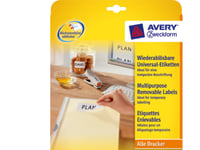 Avery L4736rev-10, Vit, Laser/Bläckstråleskrivare, 45.7 X 21.2 Mm, 480 Styck, 10 Ark