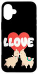 Coque pour iPhone 16 Plus LLove Funny Llama Valentine Jeu de mots pour couples amoureux de lama