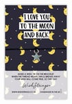 I Love You To The Moon Wish String Bracelet With Lucky Charm Sentimental Gift