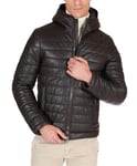 D'Arienzo Blouson Cuir Marron Homme Doudoune Capuche Cuir Veritable Made in Italy Teo 58/4XL/Marron