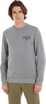 Tommy Hilfiger Sweat Homme Sans Capuche, Gris (Medium Grey Heather), XXL