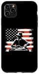 Coque pour iPhone 11 Pro Max Drapeau américain DJ – Amoureux de la platine Deejay des États-Unis patriotiques