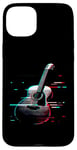 Coque pour iPhone 15 Plus Glitch Guitare acoustique – Amateur de musique de guitare vintage