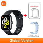 Varastossa Global Version Redmi Watch 4 Smart Watch Ultra Large 1,97 Tuuman Amoled-Näyttö 20 Päivän Akunkeston Tuki 5-Järjestelmä_Black N Blue Strap