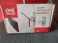 Sonos Play 3 Speaker Mount - White Wall Mount Bracket Adjustable Swivel & Tilt