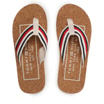 Tåsandaler Tommy Hilfiger Cork Beach Sandal FM0FM04475 Beige