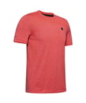 Under Armour Short Sleeve Crew Neck Mens Rush Seamless T-Shirt 1351448 820 - Red Nylon - Size Small